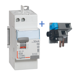 LEGRAND - ID DX3 2P - 63A - 30mA - Type A - alimentation câble - 411651+405209
