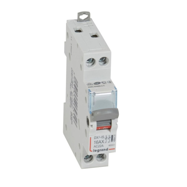 Legrand - DX3 Interrupteur-sectionneur Bipolaire - 16A - 400V - Réf : 406431