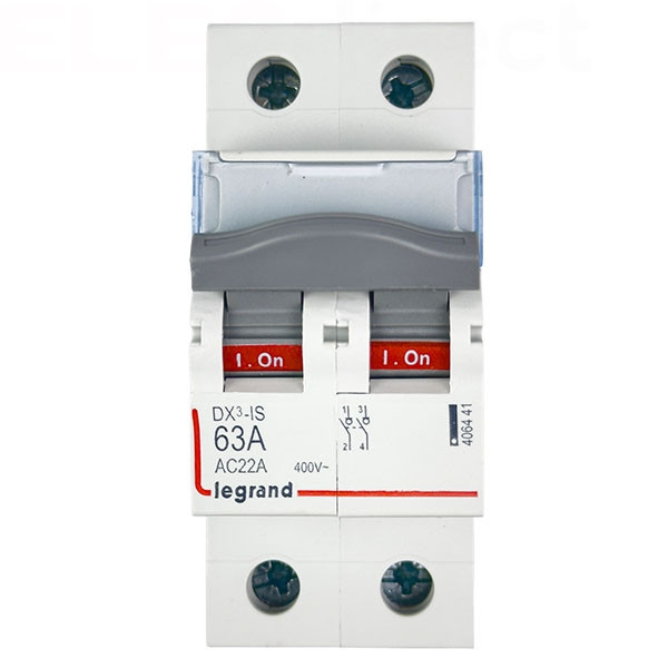Legrand - DX3 Interrupteur-sectionneur Bipolaire - 63A - Réf : 406441