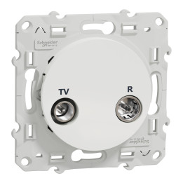 Schneider - Prise TV/FM Odace - Blanc - Réf : S520451