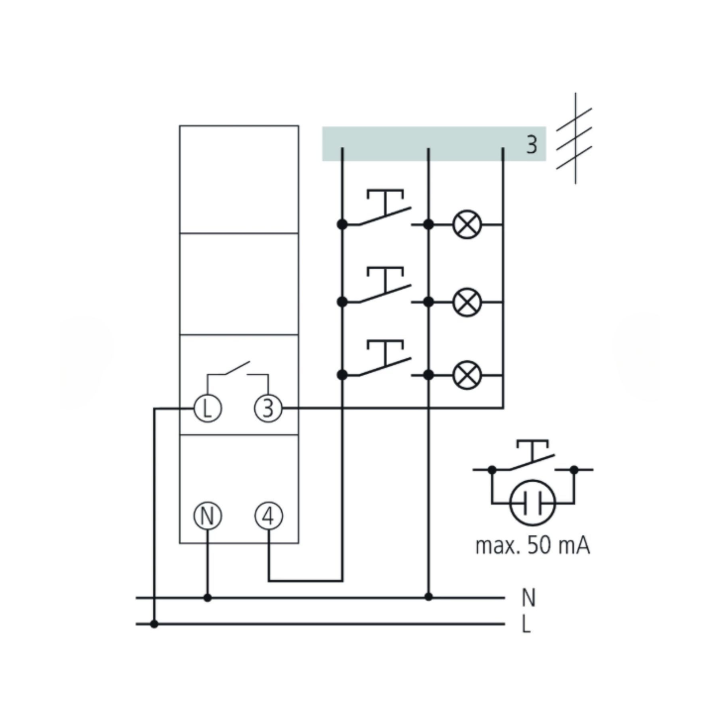 Theben - Minuterie modulaire 1 a 7 minutes - 16A - ELPA8 - Réf : 0080002