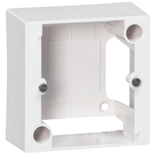 Legrand - Cadre saillie 82x82 - Pour socle à encastrer 20A - Prof. 40mm - Ivoire - Réf : 055439