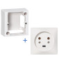 Legrand - Cadre saillie 80x80 pour socle à encastrer + Socle 2P+T 20A - Réf : 055422+055439