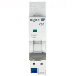 Digital Electric - Disjoncteur 20A Ph/N - Courbe C - 4,5 kA - Embrochable - Réf : 01320