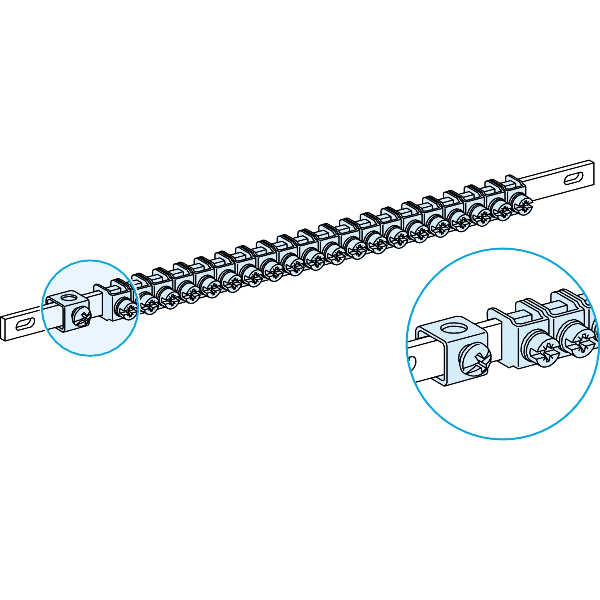 Schneider - Linergy TB - Collecteur de terre pour enveloppe Prisma G et P - 24 modules - Réf : LVS04200