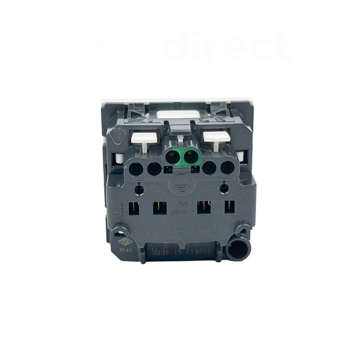 Legrand - Mosaic L - Prise de courant 2P+T 16A Surface EU - Bornes auto - Blanc - Réf : 278111L
