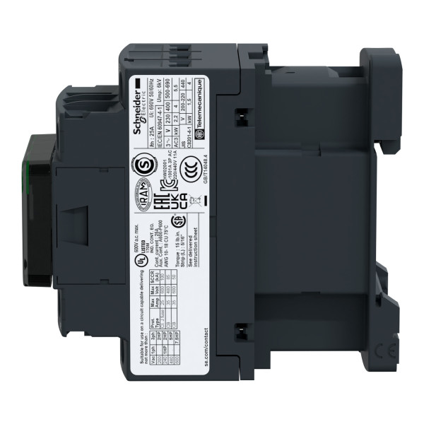 Schneider TeSys - contacteur moteur - 12A - 1F + 1O - bobine 24Vcc - Réf : LC1D12BD
