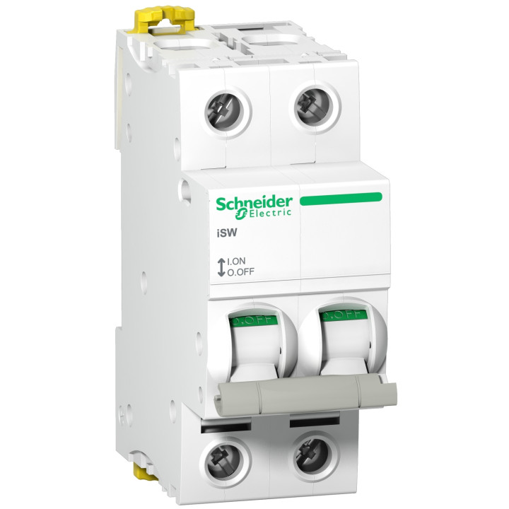 Schneider - Interrupteur-sectionneur bipolaire 63A - Acti9 - ISW - Réf : A9S65263