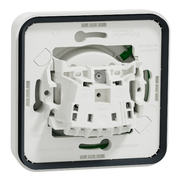 Schneider - Mureva Styl - Prise courant 2P+T - renforcée pour VE - encastré - IP55 - IK08 - blanc - MUR39011