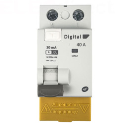 Digital Electric - Interrupteur différentiel 2P - 40A - 30mA - type A - Réf : 03422