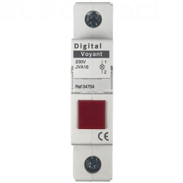 Digital Electric - Voyant Modulaire rouge - 230V - Réf : 04754