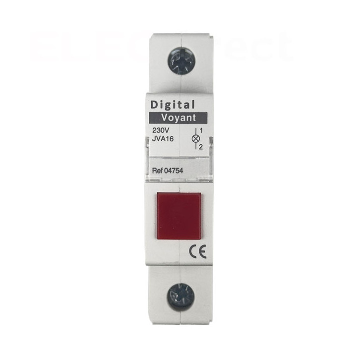 Digital Electric - Voyant Modulaire rouge - 230V - Réf : 04754