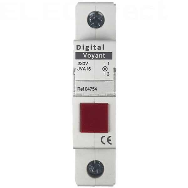 Digital Electric - Voyant Modulaire rouge - 230V - Réf : 04754