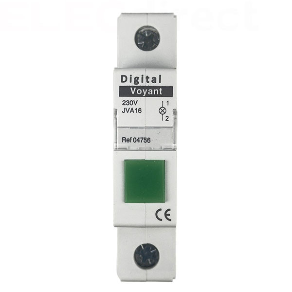 Digital Electric - Voyant Modulaire vert - 230V - Réf : 04756