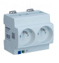 Digital Electric - Prise modulaire double 2 x 2P+T 16A 250V  à éclips - Réf : 04564