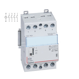 Legrand - Contacteur de puissance 4P bobine 230V - 63A - 4F - 3M - Réf : 412556