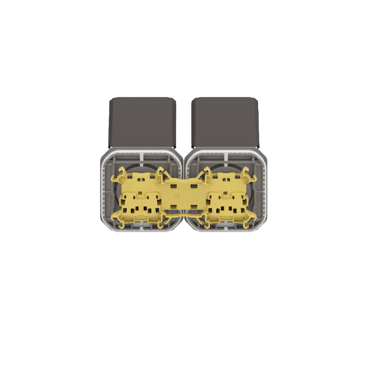 Legrand - Plexo - Double prise 2P+T - 16A - 250V - composable - précâblée - horizontale - IP55/IK08 - Anthracite - Réf : 069842L
