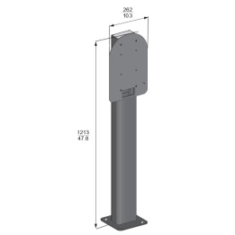 Schneider Charge Pro - Pied métal pour une Borne - IK10 - Réf : EVA2PBS1