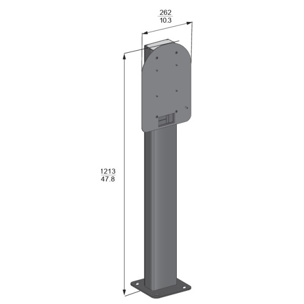 Schneider Charge Pro - Pied métal pour une Borne - IK10 - Réf : EVA2PBS1