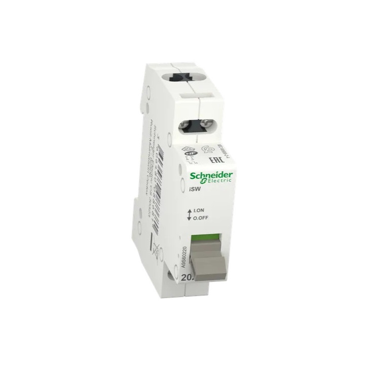 Schneider - Acti9 iSW - Interrupteur de commande - 2P - 20A - Réf : A9S60220