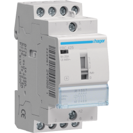 Hager - Contacteur 25A, 4F, 230V à commande manuelle - Réf : ERC425