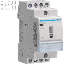 Hager - Contacteur 25A, 4F, 230V à commande manuelle - Réf : ERC425