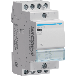 Hager - Contacteur - 25A - 4F - 230V - sans commande manuelle - Réf : ESC425