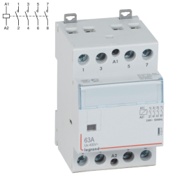 Legrand - Contacteur de puissance - 63A - 4F - 230V - sans commande manuelle - Réf : 412541