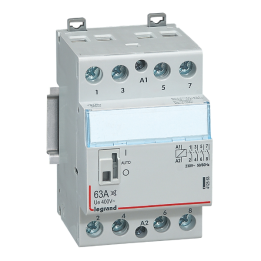 Legrand - Contacteur de puissance 4P bobine 230V - Silencieux - 63A - 4F - 3M - Réf : 412563