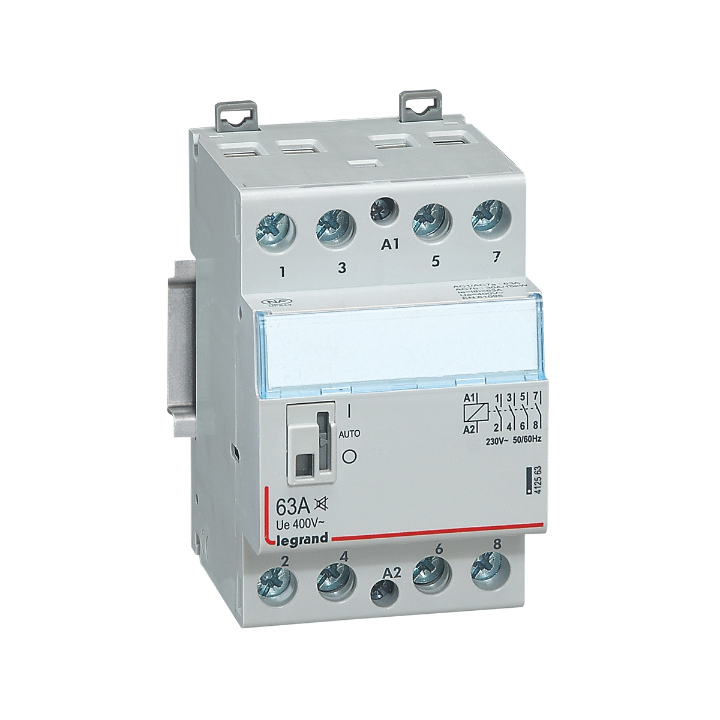 Legrand - Contacteur de puissance 4P bobine 230V - Silencieux - 63A - 4F - 3M - Réf : 412563
