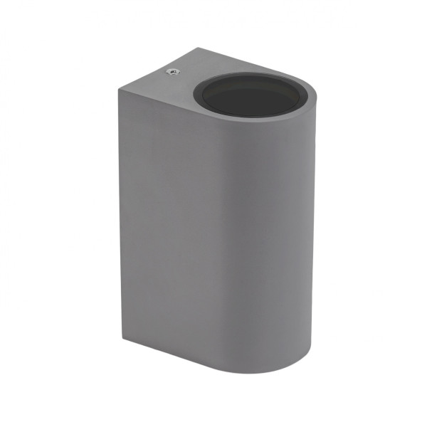 Spectrum - Applique murale extérieure - Parete - GU10x2 bi-directionnelle gris- IP54, 2x6W max. - A++ - Réf : SLIP007008