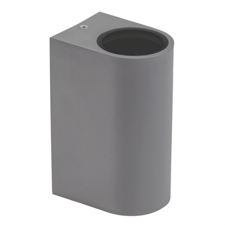Spectrum - Applique murale extérieure - Parete - GU10x2 bi-directionnelle gris- IP54, 2x6W max. - A++ - Réf : SLIP007008