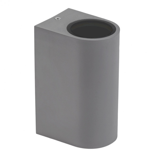 Spectrum - Applique murale extérieure - Parete - GU10x2 bi-directionnelle gris- IP54, 2x6W max. - A++ - Réf : SLIP007008