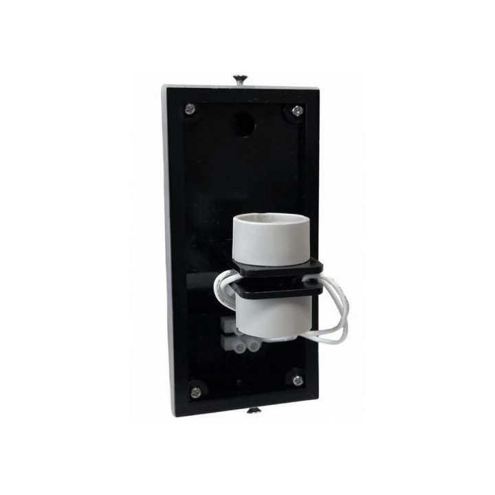 Spectrum - Applique murale extérieure - Parete - GU10x2 bi-directionnelle gris- IP54, 2x6W max. - A++ - Réf : SLIP007008