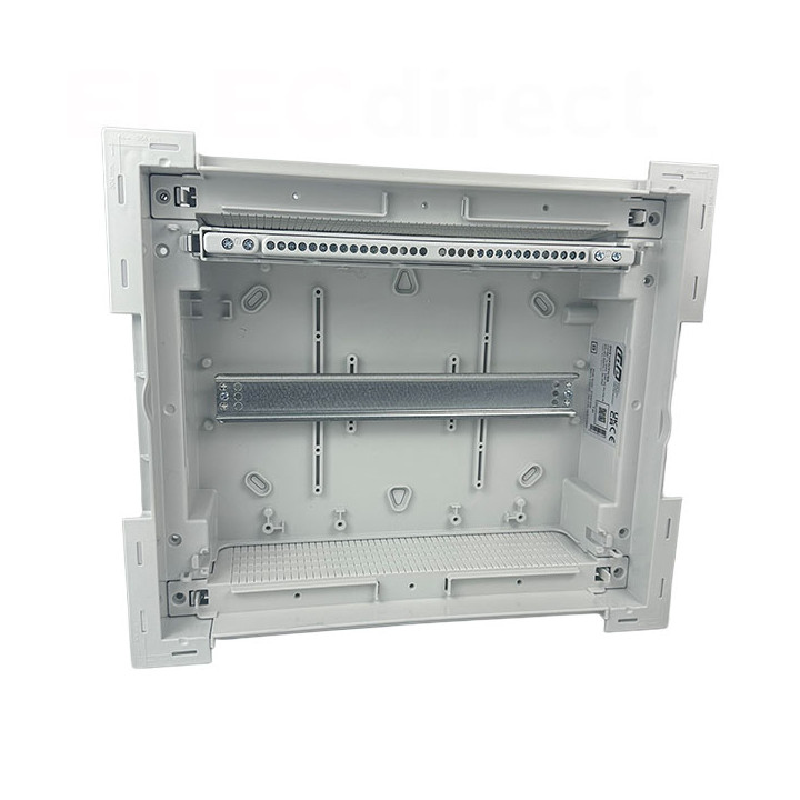 Digital electric - Coffret encastré vide - IP40 porte métal extra plate - 1 rangée - 14 mod - Réf : 07432