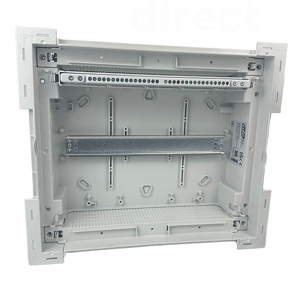 Digital electric - Coffret encastré vide - IP40 porte métal extra plate - 1 rangée - 14 mod - Réf : 07432