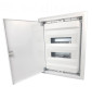 Digital Electric - Coffret encastré 2 rangée de 12+2 modules - IP40 - Porte métal extra plate - Réf : 07434