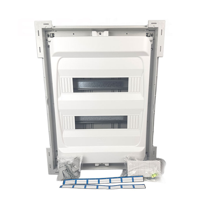 Digital electric - Coffret encastré vide - IP40 porte métal extra plate - 2 rangées - 28 mod - Réf : 07434
