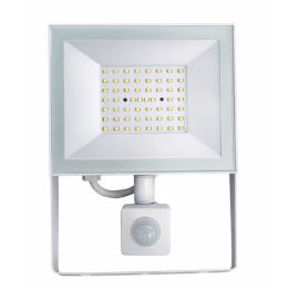 Spectrum - Noctis Lux 4 - Projecteur LED à détection - Blanc - 230V - 50W - 4300lm - 4000K -  IP65 - Réf : SLI029077NW-DETECT