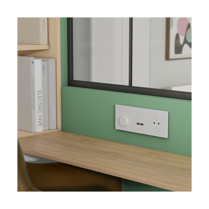 Schneider - Odace 2025 - sortie de câble - serre câble 6 à 12 mm² - blanc craie - Réf : S920662