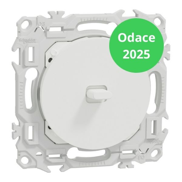 Schneider - Odace 2025 - Va et Vient ou Poussoir à levier - blanc craie - Réf : S920203