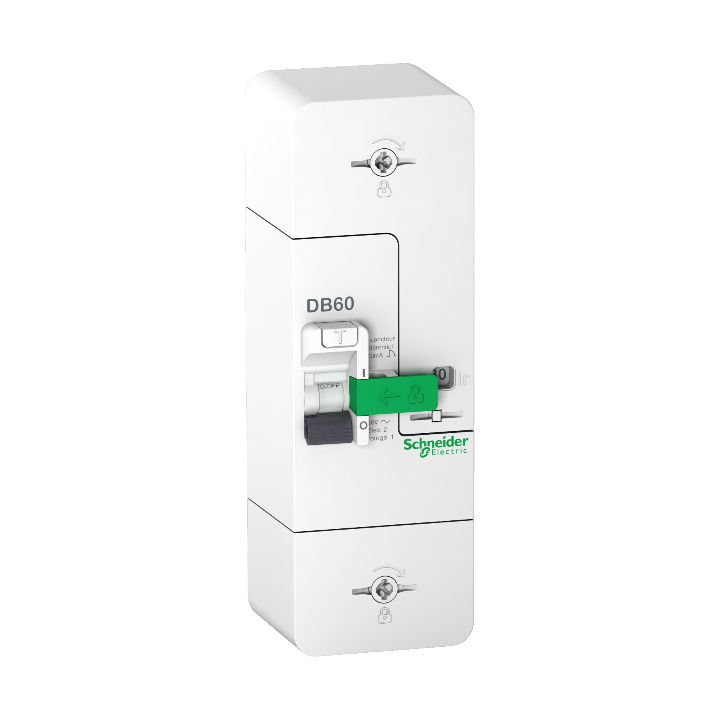 Schneider - Disjoncteur de branchement EDF + platine + habillage + porte - Réf : R9FT645+R9H13206+R9H13418