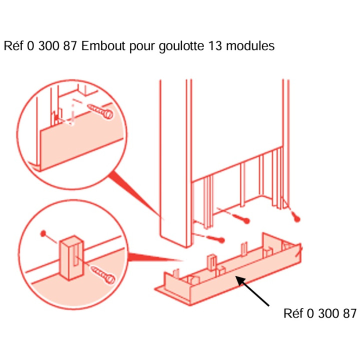 Legrand - Embout d'extrémité pour goulotte GTL Drivia 13 modules - Réf : 030087