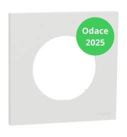Schneider - Odace 2025 - Plaque de finition 1 poste - Blanc craie