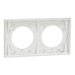 Schneider - Odace 2025 - plaque de finition 2 postes - Blanc craie - Réf : S920704