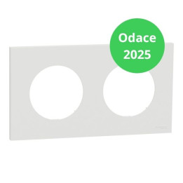 Schneider - Odace 2025 - plaque de finition 2 postes - Blanc craie - Réf : S920704