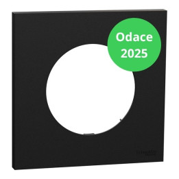 Schneider - Odace 2025 - plaque de finition 1 poste - Noir onyx - Réf : S940702