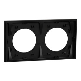 Schneider - Odace 2025 - plaque de finition 2 postes - Noir onyx - Réf : S940704