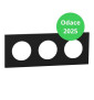 Schneider - Odace 2025 - Plaque de finition 3 postes - Noir onyx - Réf : S940706