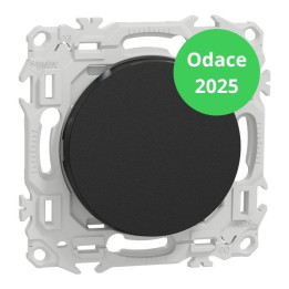 Schneider - Odace 2025 - Va et Vient ou Poussoir - 10AX - Noir onyx - Réf : S940204